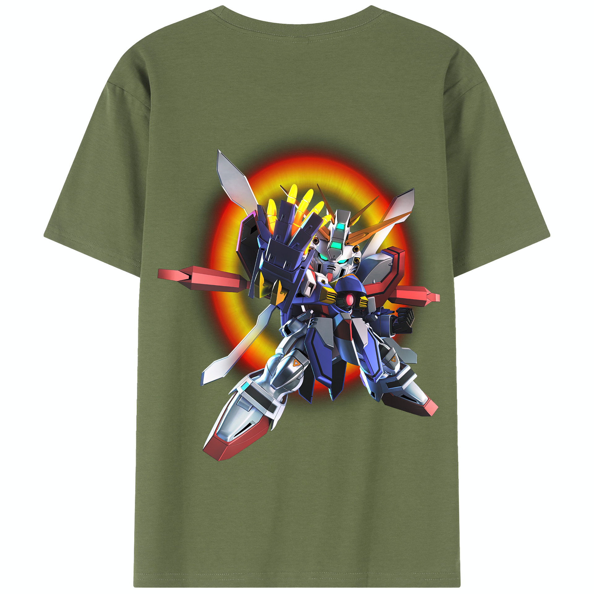（画像用） 機動戦士ガンダム Mobile Suit Gundam 綿100％半袖Tシャツ（背面プリント）